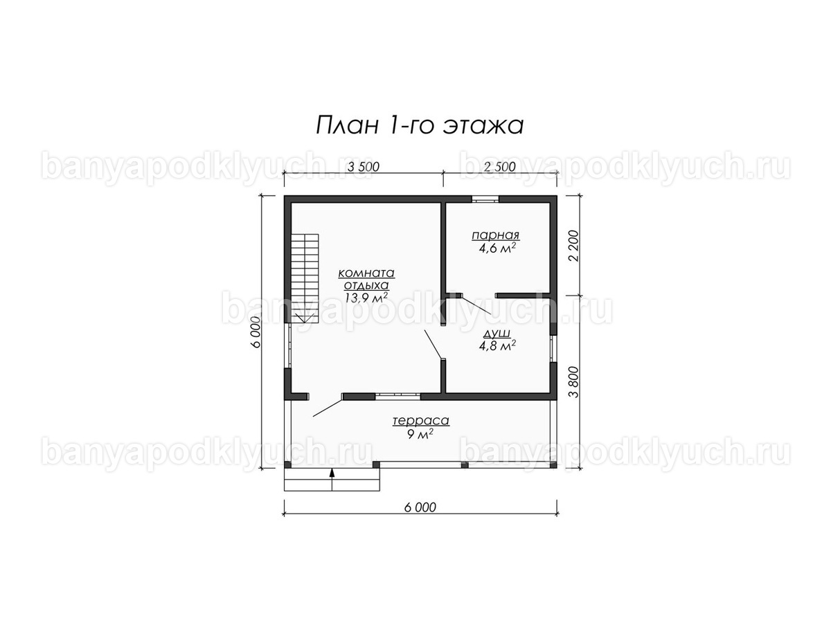 Каркасная баня 6x6 м Каркасная баня 6x6 м