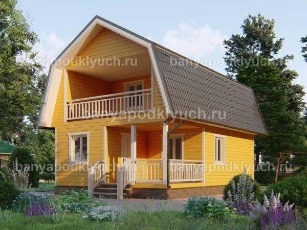 Каркасная баня 9 на 6 м